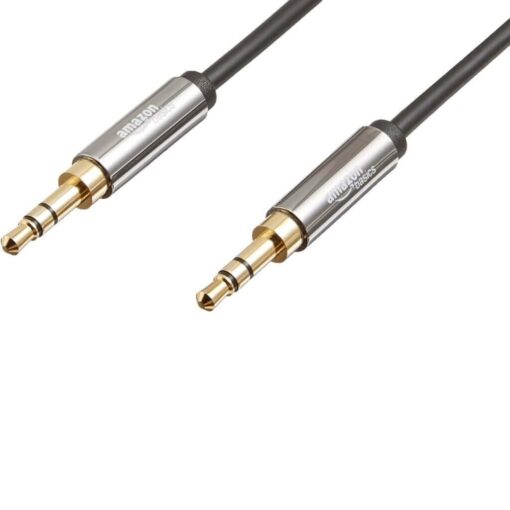 amazonbasics 3.5mm Male To Male Stereo Audio Aux Cable 4 Feet 1.2 Meters