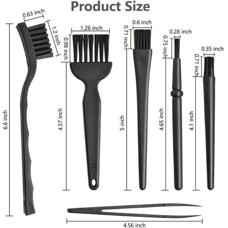 6 In 1 MultiPurpose Portable Plastic Handle Keyboard Brush Kit
