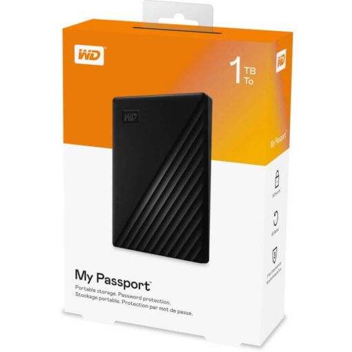 WD 1TB My Passport Portable External Hard Drive Black