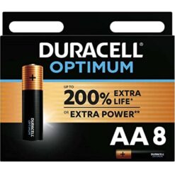 Duracell Optimum AA Alkaline Batteries 8 Pack