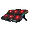 CoolCold K40 RGB Laptop Cooler 6-Fan Cooling Stand Mute Design With Adjustable Wind Speed Stand Height Colorful Light Effect