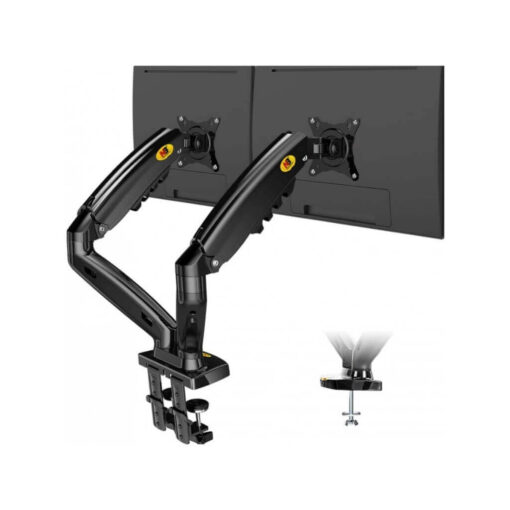 North Bayou F160 Dual Screens Arm 17-27 Inch Gas-Strut Flexi Mount Desktop Built With Interactive Ergonomic Concepts