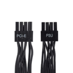 PSU 8 Pin To 6+2 Pin PCI-E Male To Male GPU Power Cable Black
