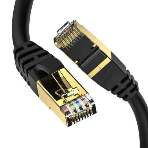 Cat8 Heavy Duty High Speed LAN Ethernet Network Cable 40Gbps With Gold Plated RJ45 Connector 30m