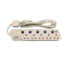 Total AC Power Extension 5 Sockets 3m Cord With Individual Switch