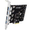 4 Ports Superspeed 5Gbps USB 3.0 PCIE Express Expansion Card