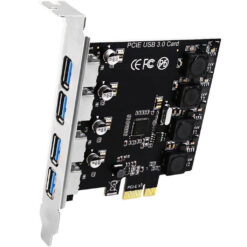 4 Ports Superspeed 5Gbps USB 3.0 PCIE Express Expansion Card