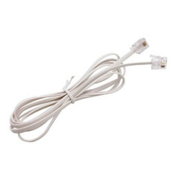 Telephone Extension Cord Cable Line White 10 Meters
