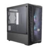 Cooler Master MasterBox MB311L Mesh Tower Tempered Glass Side Panel Case With 2 ARGB Fans - Black