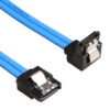 90 Degree Right-Angle SATA III Cable 6.0 Gbps With Locking Latch 18 Inch