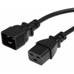UPS Extension Cable C19 Plug To C20 Socket Server 16A 250V Black