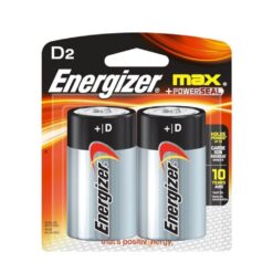 Energizer D Alkaline Batteries 2 Pack