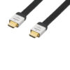 High Speed Male To Male Flat HDMI Cable 4K 3D Slim Gold Plated 2.0 18Gbps 2 Meter