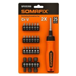 Somafix SFX5358 Ratcheting Screwdriver Set 25 PCS