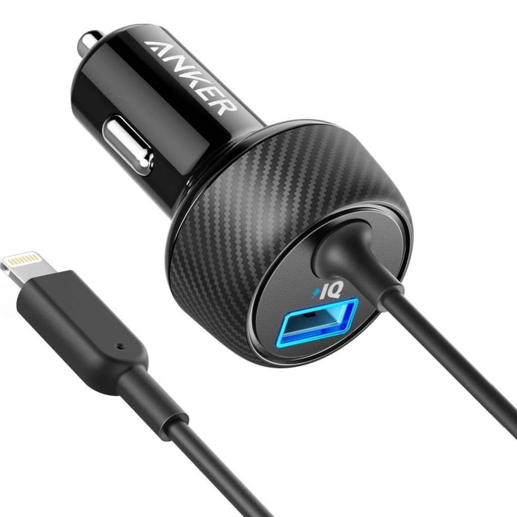 Anker PowerDrive 2 Car Charger Elite With Lightning Connector
