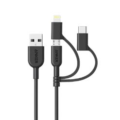 Anker PowerLine II 3 In 1 Cable C89 Black 1 Meter