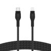 Belkin Braided Silicone Lightning To Type-C Cable Black 1 Meter