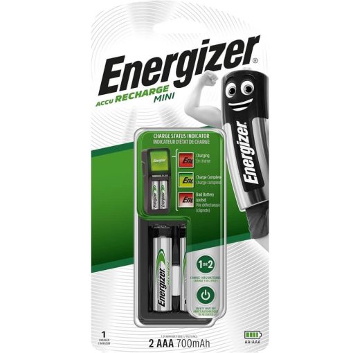 Energizer Recharge Mini Charger With 2 AAA Batteries