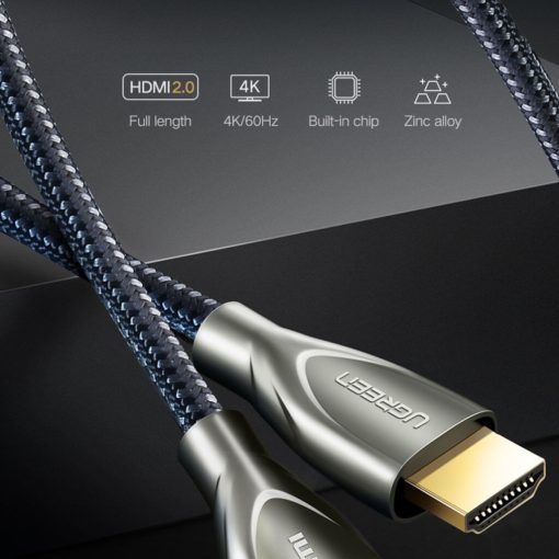 Ugreen HDMI 2.0 Carbon Fiber Zinc Alloy Cable 2 Meters - Image 3