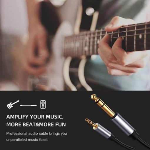 3.5mm Male To Audio Jack 6.35mm Male TRS Audio Jack Cable - Image 3