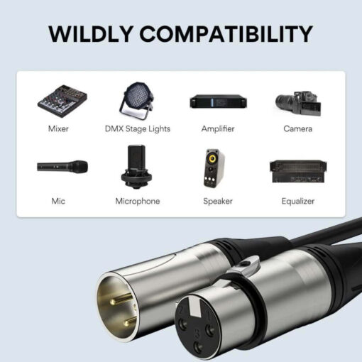 XLR Male To XLR Female Microphone Cable 3 Meters - Image 2