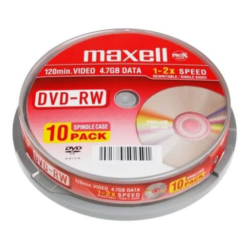 Maxell DVD-RW 4.7GB 120Min Rewritable Spindle Case 10 Pack