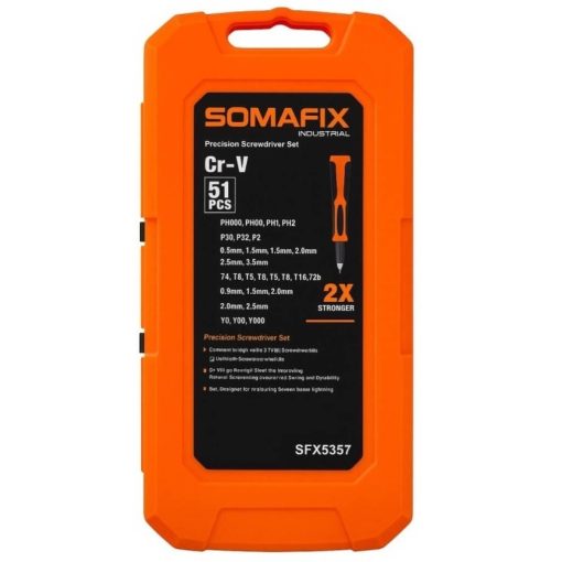 Somafix SFX5357 51 Pcs Precision Screwdriver Set - Image 2