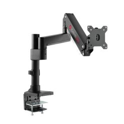 GameOn Pole-Mounted Single Monitor Arm Gas Heavy Duty Spring 17″ – 49″ Up To 18 KG
