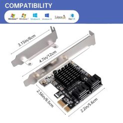 Alternative view of PCI-E To SATA 3.0 Expansion Card With 4 Port Built-In SSD Hard Drive Adapter