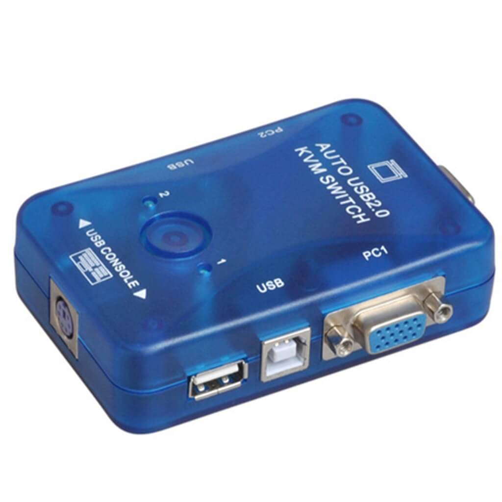 Auto USB 2.0 KVM Switch With 2 Ports