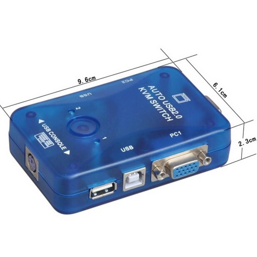 Auto USB 2.0 KVM Switch With 2 Ports - Image 2