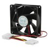 Computer Case Fan 80mm With 4-Pin Molex Connector Black