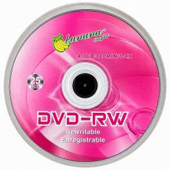 DVD-RW 4.7GB 120Min Rewritable Spindle Case 25 Pack 10