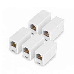 RJ11 Coupler Female To Female Telephone Cable Connector 5 Pack