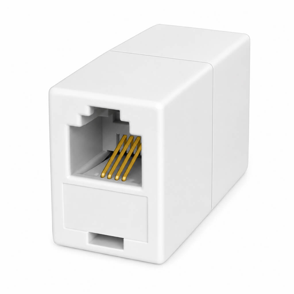 RJ11 Coupler Female To Female Telephone Cable Connector 5 Pack - Image 3