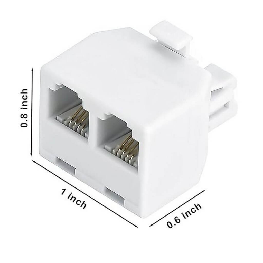 RJ11 Phone Line Splitter Male To Female Two Way Converter 5 Pack - Image 4