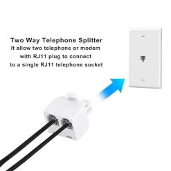 RJ11 Phone Line Splitter Male To Female Two Way Converter 5 Pack - Image 6