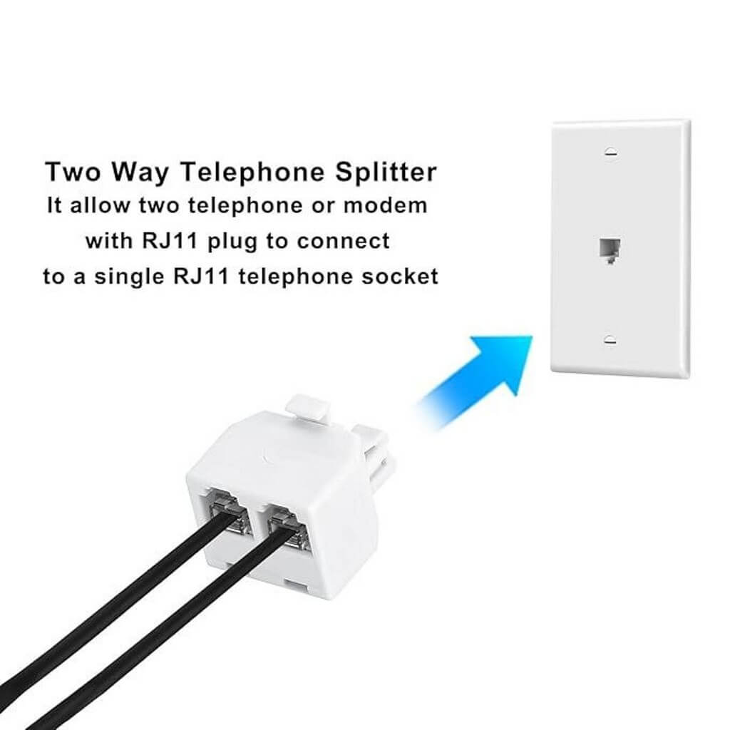 RJ11 Phone Line Splitter Male To Female Two Way Converter 5 Pack - Image 6