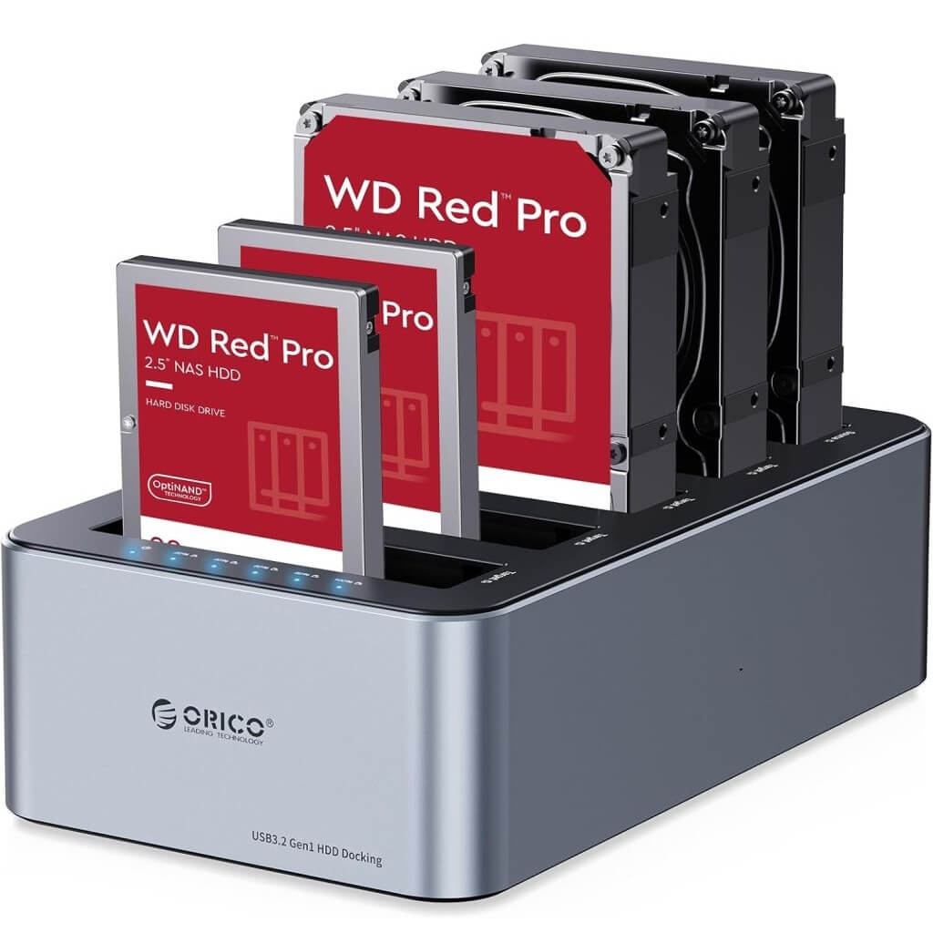 Orico 5 Bay Type-C Hard Drive Docking Station With Offline Clone Function - Image 2