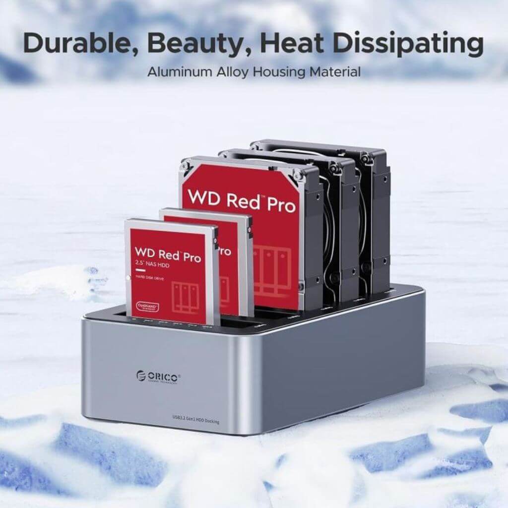 Orico 5 Bay Type-C Hard Drive Docking Station With Offline Clone Function - Image 3
